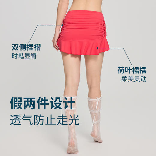 跃牌【周游世界系列】新款瑜伽服女半身防走光休闲健身短裤裙运动网球裙SH3279 商品图1