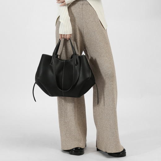 2025新款荔枝纹翅膀包，时尚手提大容量水桶百搭通勤包1782 商品图2