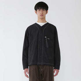 and wander C/N Octa 男女内里抓绒宽松廓形机能性无领夹克外套