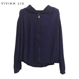 VIVIAN LIU薇薇安刘D2443105秋季女装新款连帽长袖防晒外套
