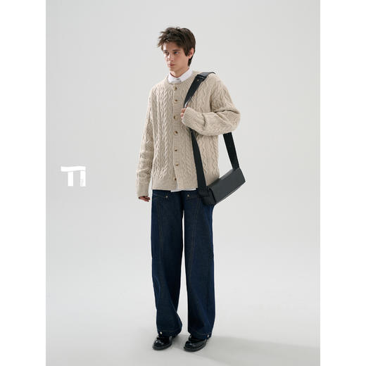 启世录TIWILLTANG“署桓温羽”双生领语型间切换慵懒双帧百搭毛衫 商品图4