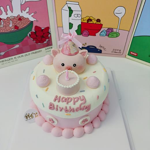 小猪可爱小动物卡通蛋糕-低糖处理无添加 商品图2