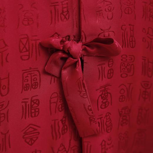 【福天华】寿服男棉套“百福图”（紫红）百年工艺寿衣 商品图3