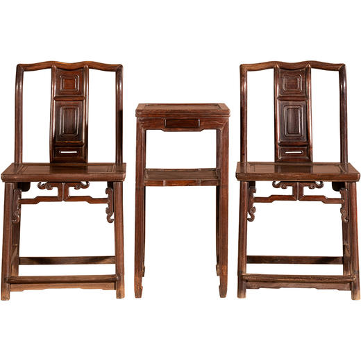 清	红木三攒靠背椅成堂（八椅四几） 商品图5