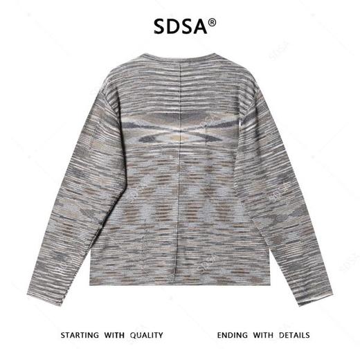 26607SDSA男士秋冬新款痞帅男装时尚扎染撞色纽扣圆领针织衫开衫毛衣 商品图5