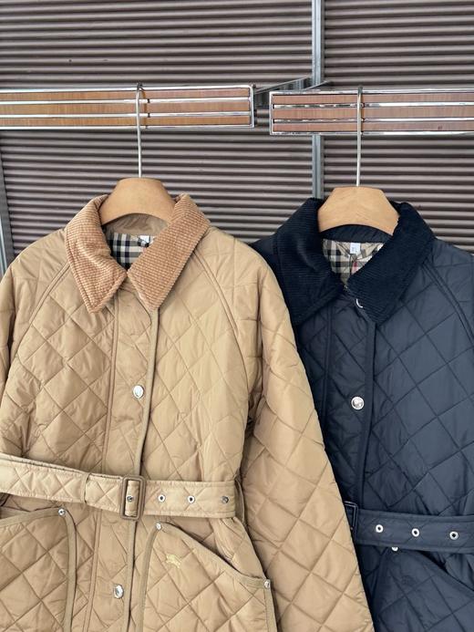 巴家25新品女士马术骑士刺绣绗缝薄款棉服 商品图7