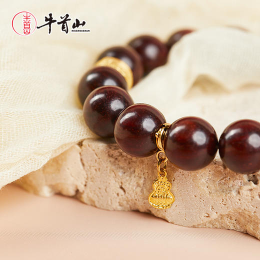 牛首山文创三合纳吉系列紫檀手串男女款手串情侣礼物南京纪念品 商品图3