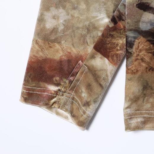 T4892SDSA男士秋冬新款痞帅男装美式撞色植物花卉半高领长袖T恤百搭潮 商品图4