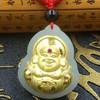 【品牌授权】【香港周六福】黄金钻石首饰 金镶玉-大宝石佛 商品缩略图4