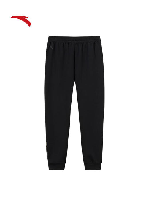 安踏运动长裤男士秋季新款跑步训练黑色束脚裤弹力卫裤152537309N 商品图1