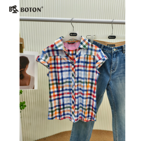 【第2件半价！尾货清仓不退换】波顿女士休闲短袖衬衫LS750216
