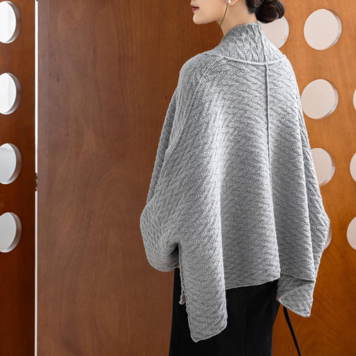 苏苏姐家飒飒披肩式外套手工diy棒针编织衣服羊毛线团毛线材料包 商品图2