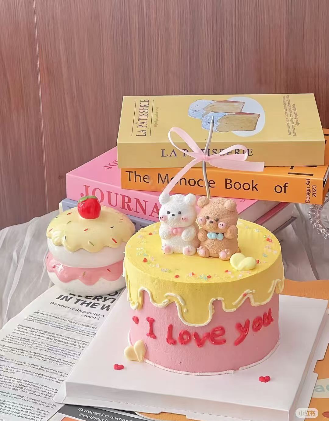 小熊熊小动物卡通蛋糕-低糖处理无添加