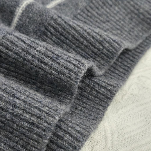 🌺【MOMOTIABIN翻领撞色条纹羊毛衫DBTHJZYMB2535】🌟解锁ins博主高级感穿搭密码🔑救命！⁩这件毛衣也太太太韩了吧！⁮ 随手一穿就是ins博主同款氛围感 商品图3