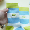 【59元3双】【1双装】女丨女袜彩色粗条无骨潮袜中筒袜子时尚棉袜女袜子【2522503】 商品缩略图4