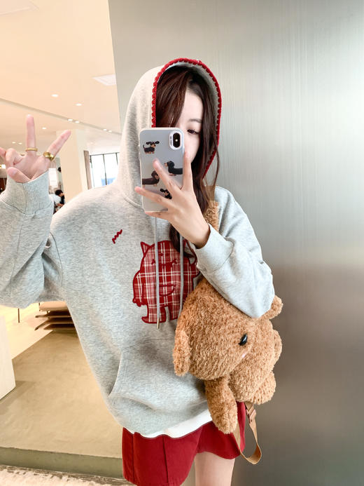 <曾小咸推荐>现货秒杀！微信超特价！贴布刺绣撞色连帽卫衣 日常179.99 立减100 秒杀79.99！ 商品图5