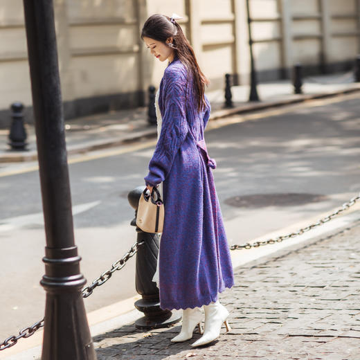 【林栖设计小店】提花毛织外套优雅多色百搭宽松显瘦2025秋冬新款毛衣女1954050 商品图9