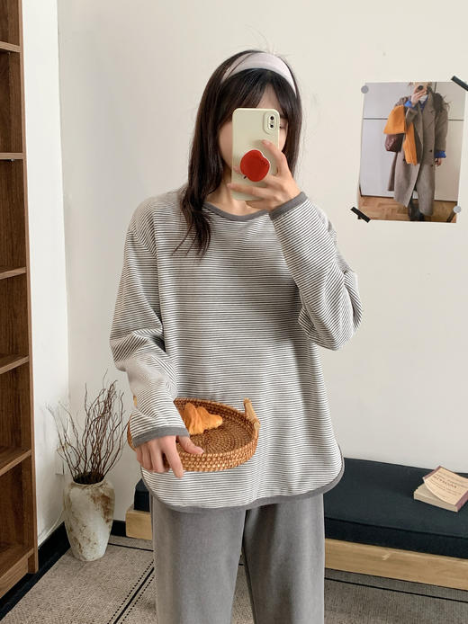 【小邻酱羊毛蚕丝条纹保暖套装Z2001】保暖衣王者👍绵羊毛➕桑蚕丝❗️从里热到外‼️暖而不臃肿😍  ✅羊毛➕桑蚕丝，‏复合织制，⁤1件比2件还暖-PWJCY 商品图6