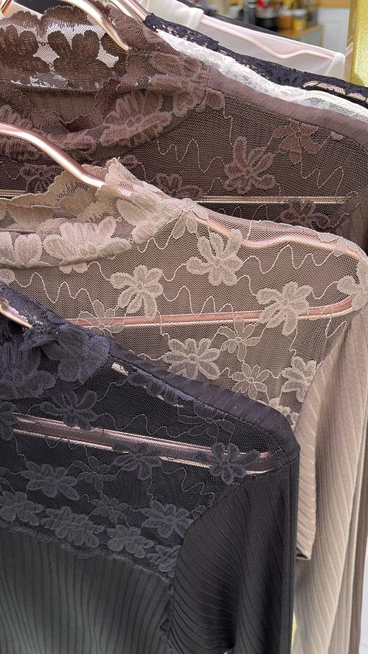 热奶肌底衣蕾丝小衫立领高弹舒适内穿外搭自带气质款16685101 商品图4