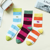 【59元3双】【1双装】女丨女袜彩色粗条无骨潮袜中筒袜子时尚棉袜女袜子【2522503】 商品缩略图1
