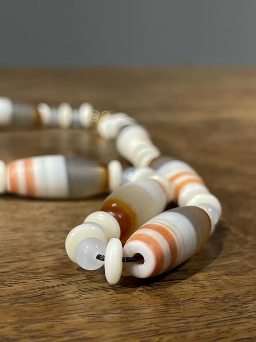 红灰白缠丝玛瑙橄榄珠项链，顺丰包邮 商品图12