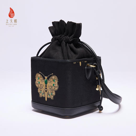 新中式包包 宋锦 女士腋下背包 黑金蝴蝶 BWS25A0104 商品图1