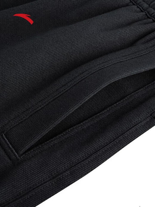 安踏（ANTA）滑板系列 休闲百搭潮流印花运动裤宽松纯棉针织长裤172538305 基础黑-2 商品图2