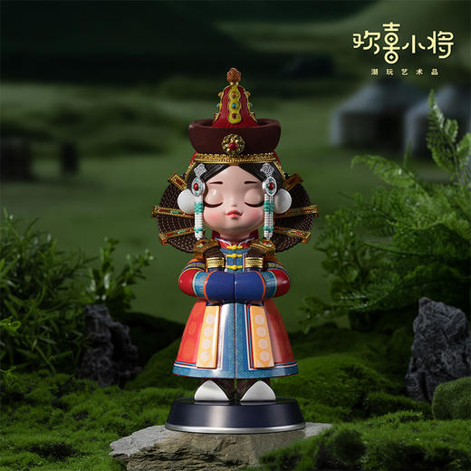 欢喜小将《五十六个民族之蒙古族》潮玩艺术品 创意礼物 桌面摆件 商品图0