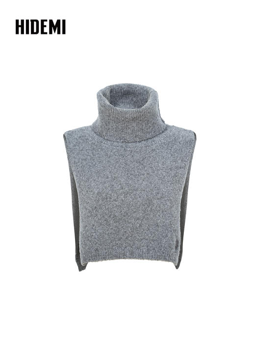 HIDEMI 进口澳洲美利奴圈圈羊毛高领翻领加厚款坎肩 商品图6