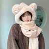 【新品！保暖3合1】小熊帽子围巾手套三件套 秋冬季保暖毛绒加厚仿兔毛可爱米奇护耳帽 商品缩略图6