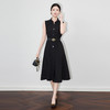 「高货wl」全新升级【铂金会员404/天猫539/差价135】(51631)洛诗琳轻奢气质通勤无袖连衣裙2025秋季收腰修身A字裙女 商品缩略图1