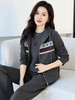 SP55-6577 运动套装女春秋季2025新款时尚休闲服大码宽松连帽马甲卫衣三件套 商品缩略图2