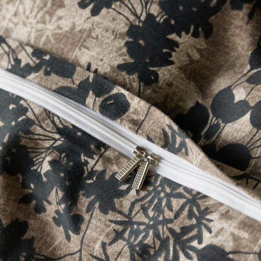 【全棉磨毛】复古田园风秋冬季加厚保暖全棉磨毛四件套纯棉 被套床单床上用品 商品图1