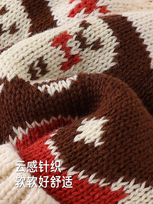 英氏儿童针织帽子姜饼男孩提花潮流新款保暖毛线帽YRPHJ4R011A 商品图1
