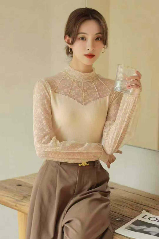 蕾丝立领时尚小衫内搭外穿自带气质16685104 商品图4