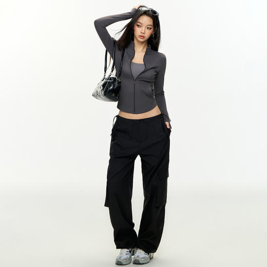 【限时秒】YOGACODE【火树银花系列】秋冬加厚保暖长袖瑜伽服立领拉链修身显瘦健身上衣DWG125681 商品图3