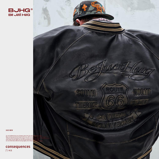 BJHG不计后果机车风羽绒服男女款冬季外套美式复古运动棒球羽绒服 商品图2