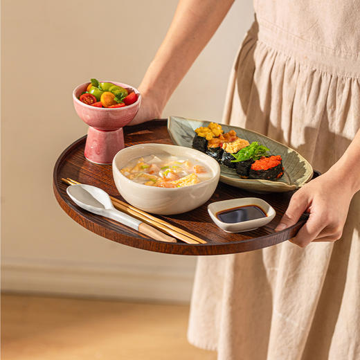 摩登主妇一人食仪式感餐具家用碗具盘子早餐摆盘托盘月子碗碟套装 商品图0