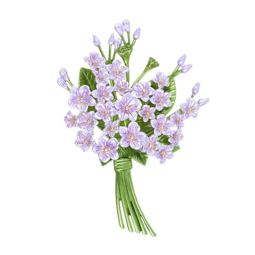 轻奢风彩绘滴油小清新花束气质胸针，优雅大气西装宴会配饰胸花LY-M-349 商品图3