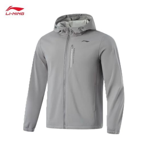 李宁男子冬季防水加绒开衫连帽运动外套AFDU861-4 商品图0