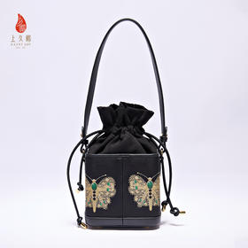 新中式包包 宋锦 女士腋下背包 黑金蝴蝶 BWS25A0104