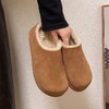 【勃肯毛毛鞋加绒】新款冬季 一脚蹬包头穆勒鞋 厚底防寒保暖棉拖鞋 商品缩略图0