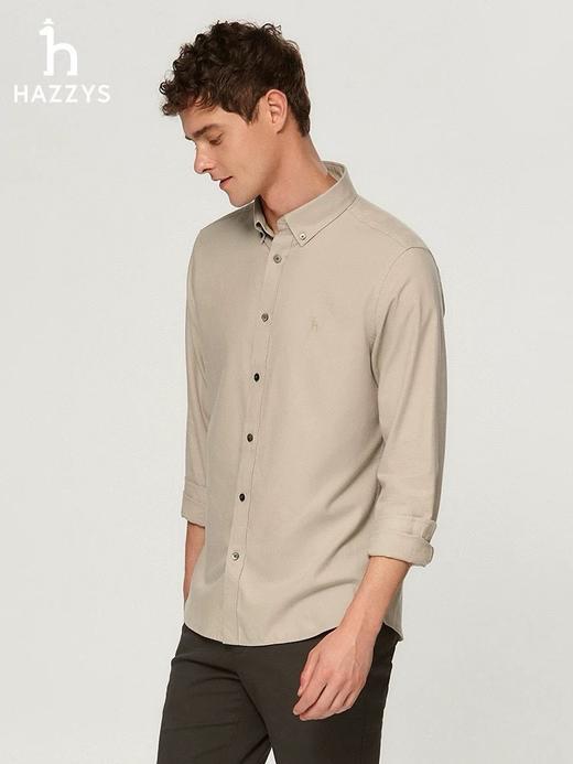 哈吉斯男士羊毛混纺衬衫2025冬季新款休闲上衣 商品图4