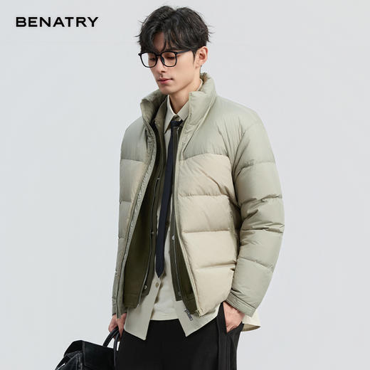 贝纳川冬季新品细格拼接立领面包ECF405261 商品图9