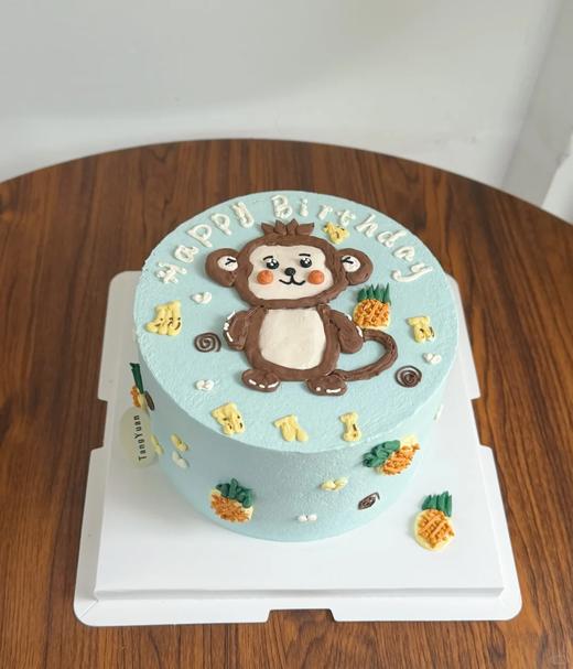 小猴子手绘卡通蛋糕-低糖处理无添加 商品图1
