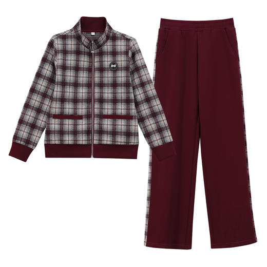 SP85-7681 运动套装女春秋季2025新款宽松洋气妈妈立领卫衣休闲跑步服三件套 商品图4