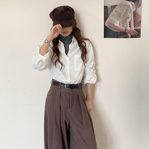 【专柜品质】秋冬新品女士纯棉衬衫 超柔亲肤百搭开衫休闲外套衬衣 商品图2