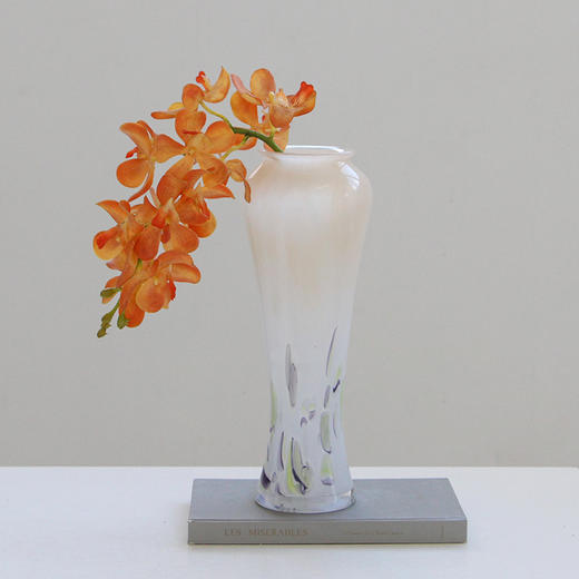 厂家直销中古风玻璃简约奶玉色插花家居花瓶摆件礼品餐桌花瓶装饰 商品图4