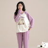自然醒沁绒女士家居服德绒蓄暖长袖长裤套头睡衣QH 商品缩略图3