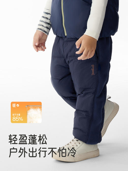 英氏童装羽绒裤小童冬季防寒男童保暖束脚裤子超韧绒YRKCJ4R022A 商品图2